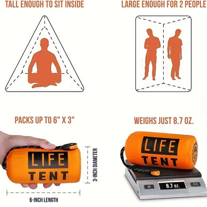 Life Tent 2 Person Bivy Emergency Shelter with Survival Whistle